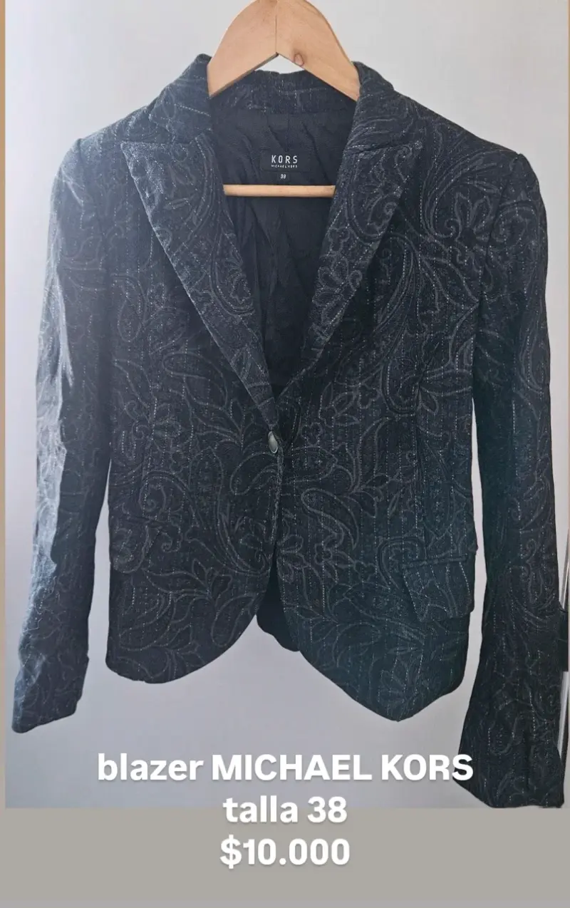 Blazer Michael Kors Talla 38 Negro