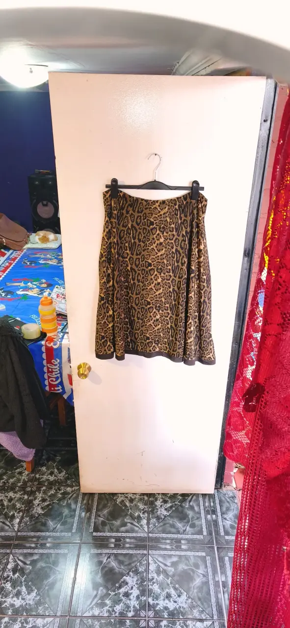 Falda animal print para mujer talla L - 1