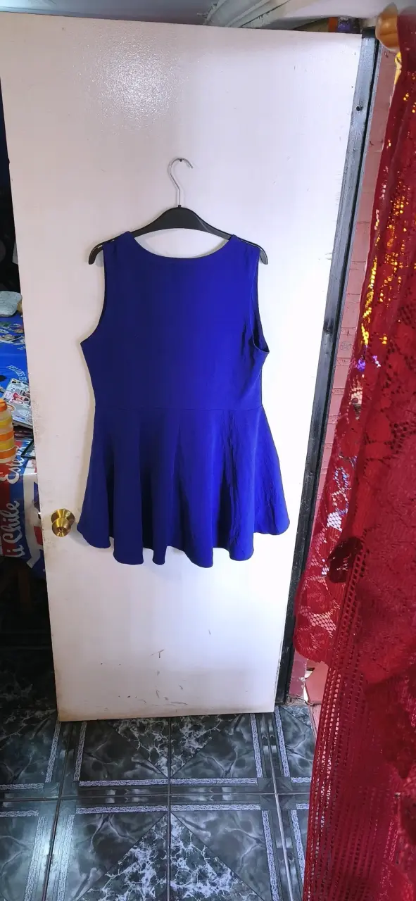 Vestido azul sin mangas Cleo con cierre - 2