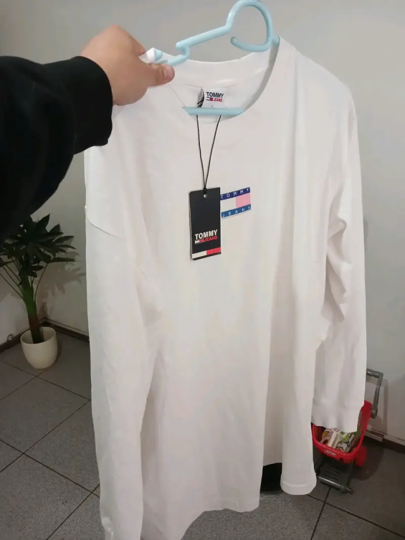 Polera blanca Tommy Jeans manga larga - 3