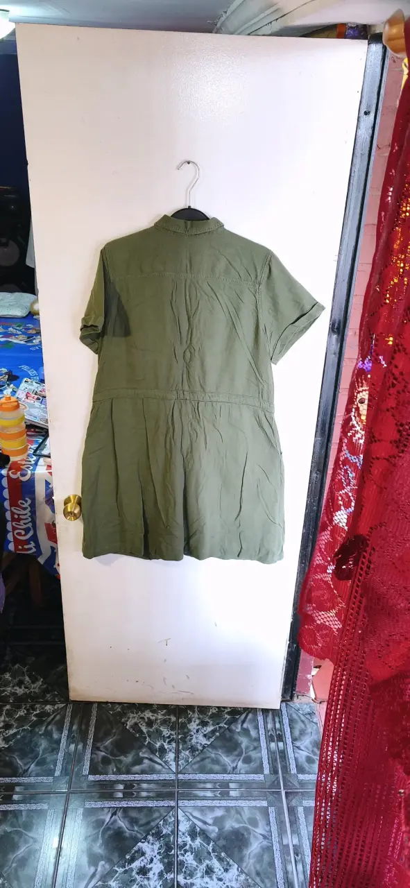Vestido verde militar Croft & Barrow con bolsillos - 2