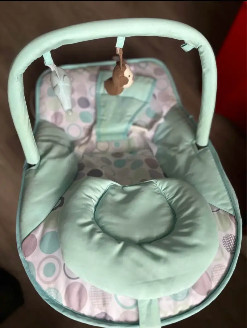 Silla mecedora para bebé Baby Way verde - 2