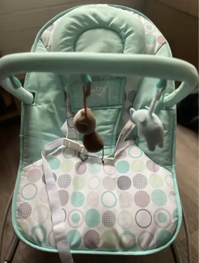 Silla mecedora para bebé Baby Way verde - miniatura 3