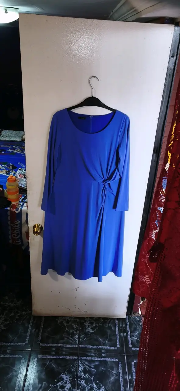 Vestido azul Talbots con detalle de nudo - 1