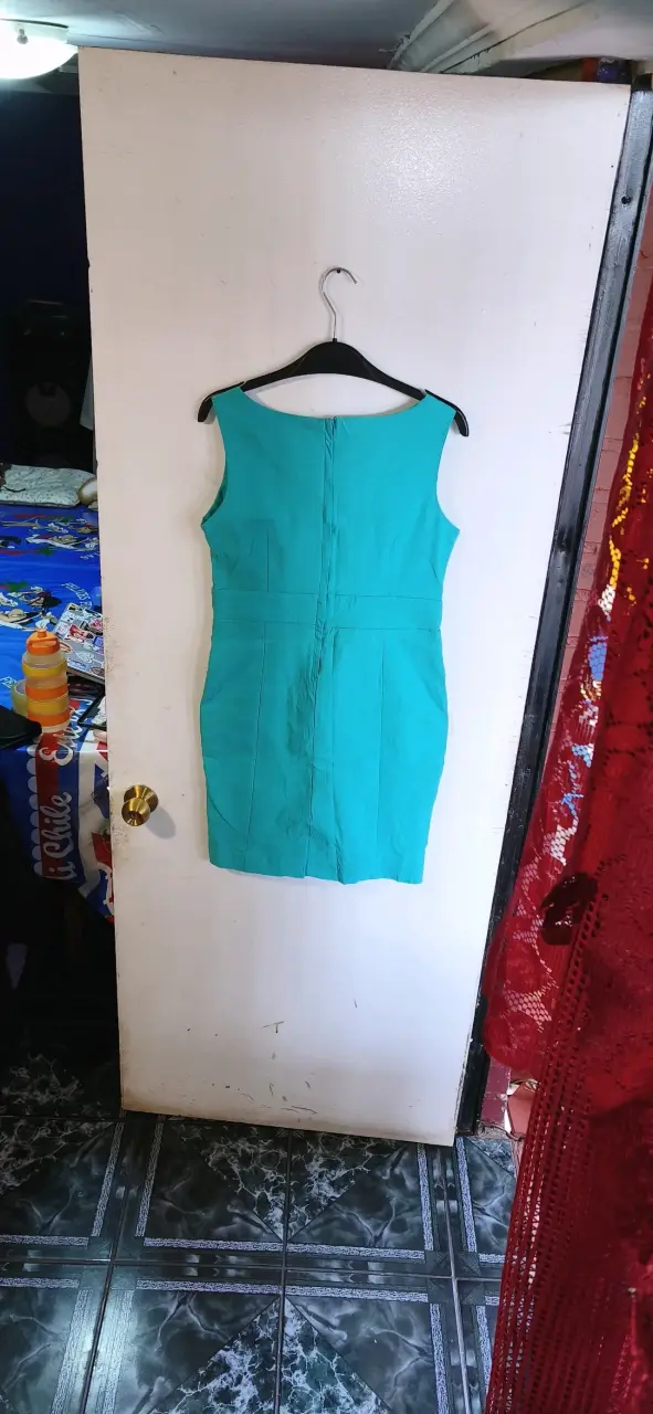 Vestido sin mangas turquesa talla 44 - 2