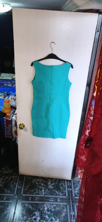 Vestido sin mangas turquesa talla 44 - miniatura 2