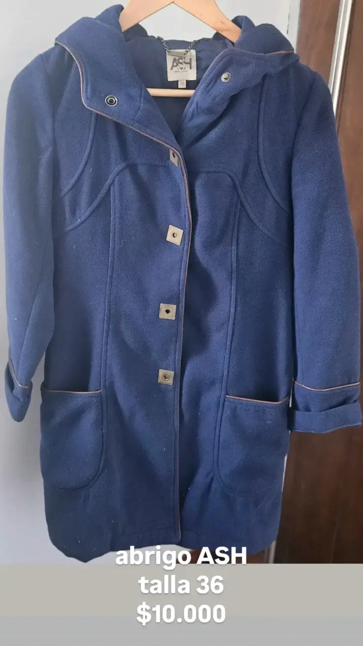 Abrigo azul ASH talla 36 con capucha