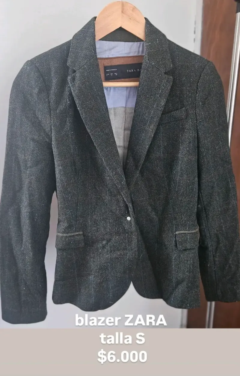 Blazer Zara gris talla S para mujer
