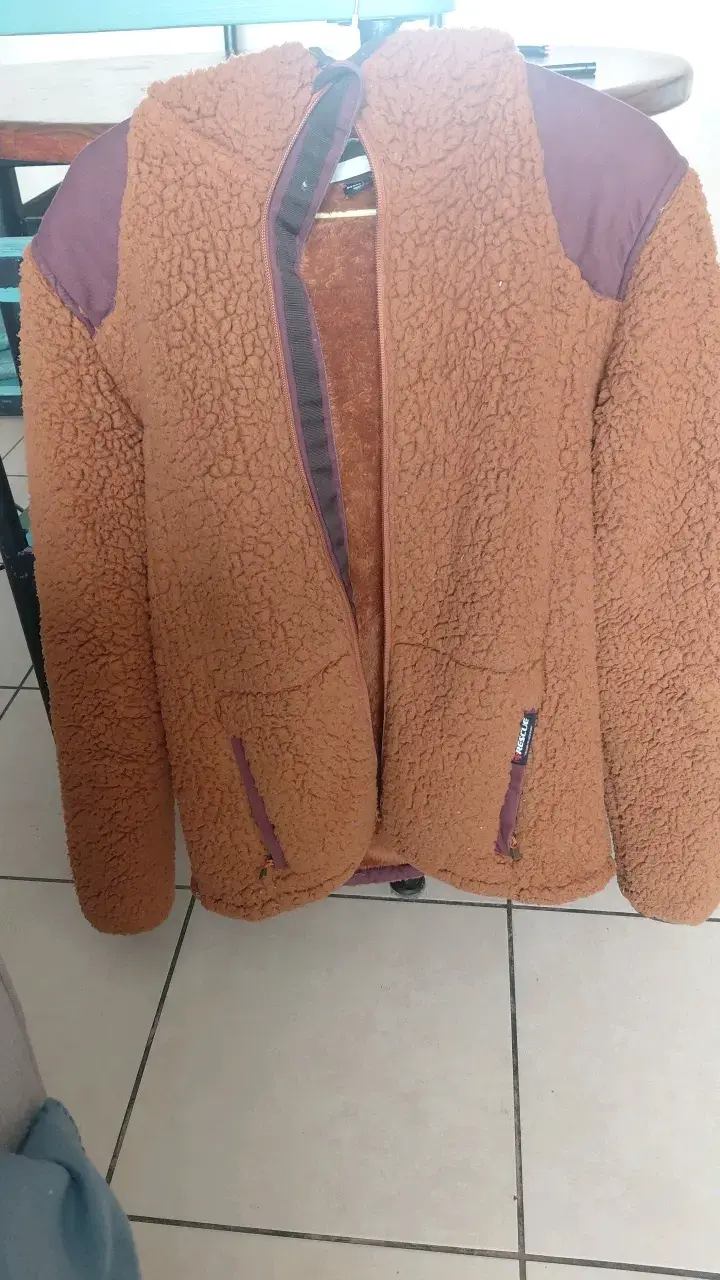 Chaqueta de lana sintética marrón para hombre - 1