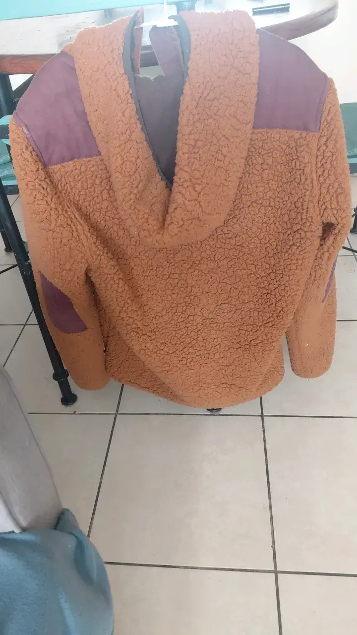 Chaqueta de lana sintética marrón para hombre - 2