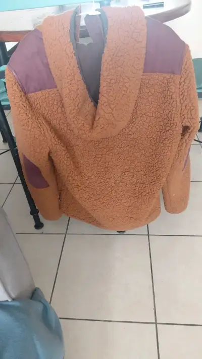 Chaqueta de lana sintética marrón para hombre - miniatura 2