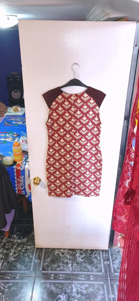 Vestido Zibel estampado geométrico marrón - 2