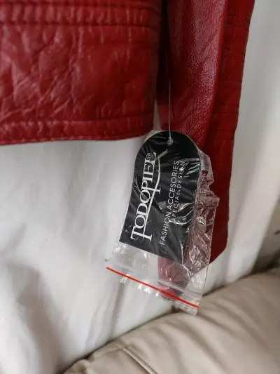 Chaqueta de cuero natural roja para mujer Todopiel - miniatura 4