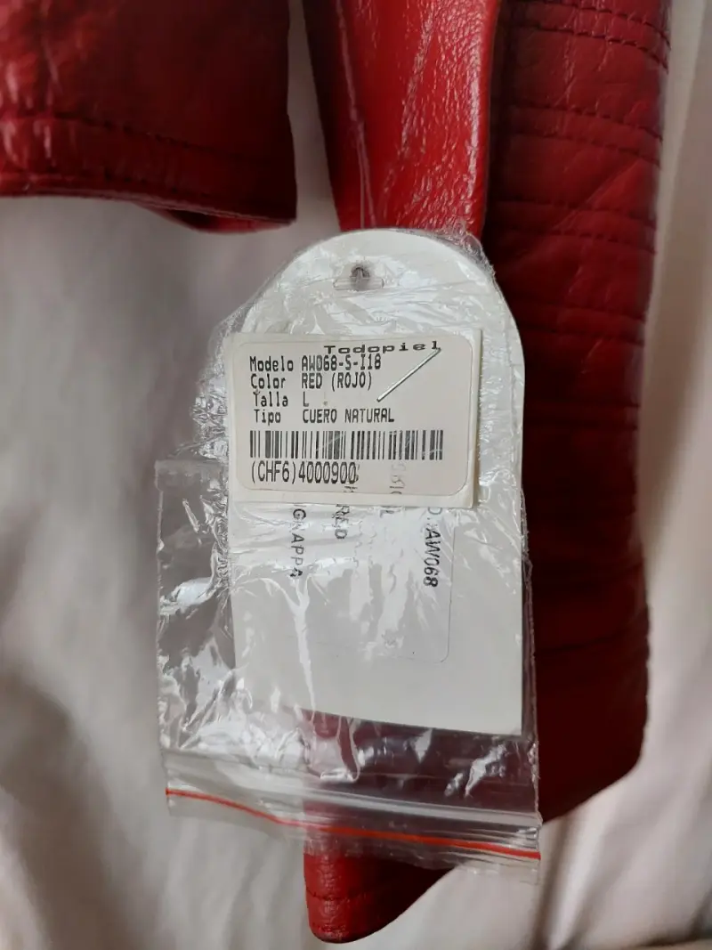 Chaqueta de cuero natural roja para mujer Todopiel - 5