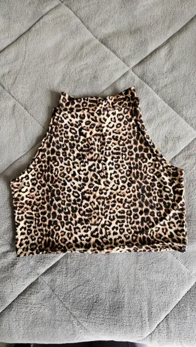 Top corto estampado animal print - miniatura 1