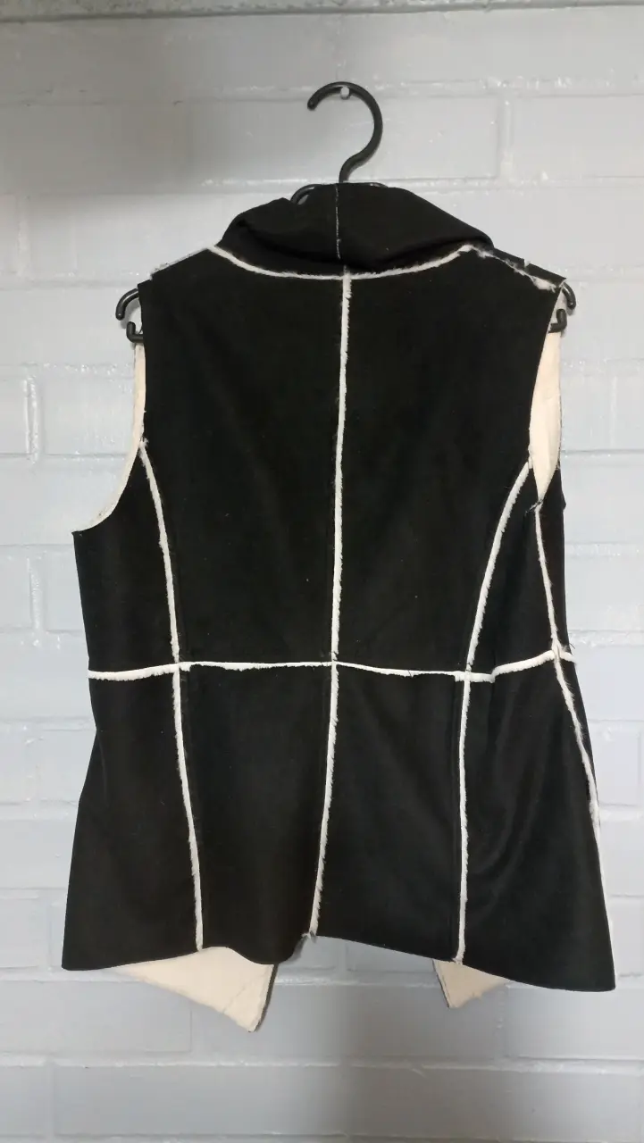 Chaleco sin mangas Nordic Folk negro y blanco - 2