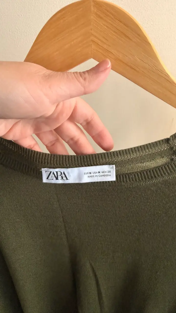 Suéter verde oliva Zara para mujer - 3