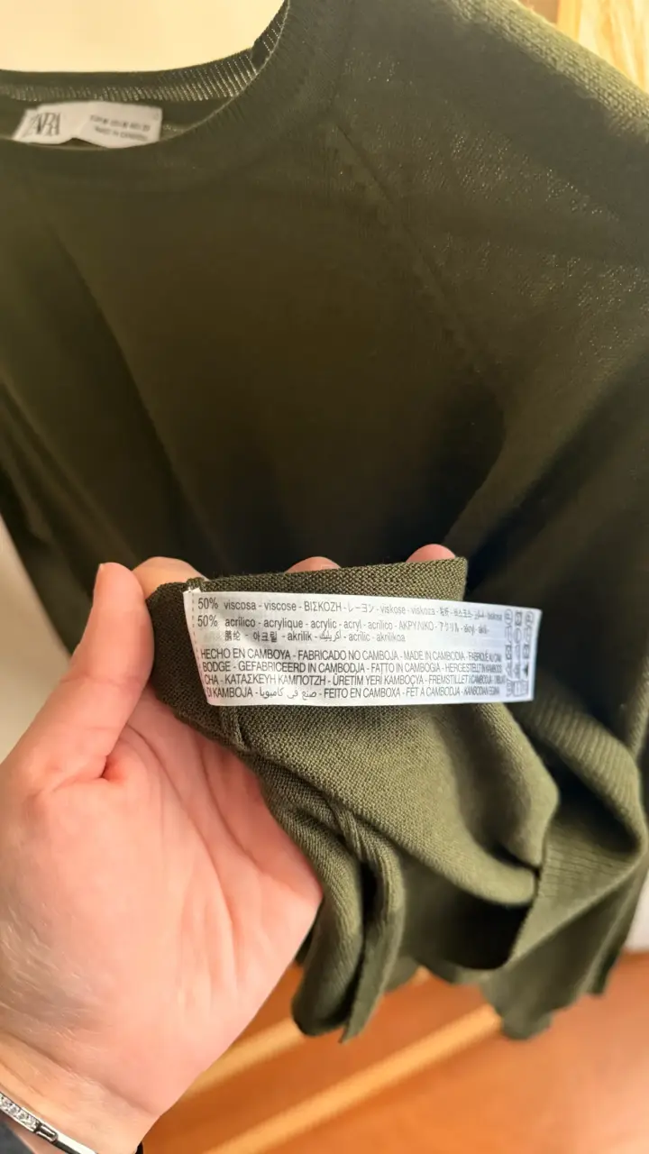 Suéter verde oliva Zara para mujer - 4