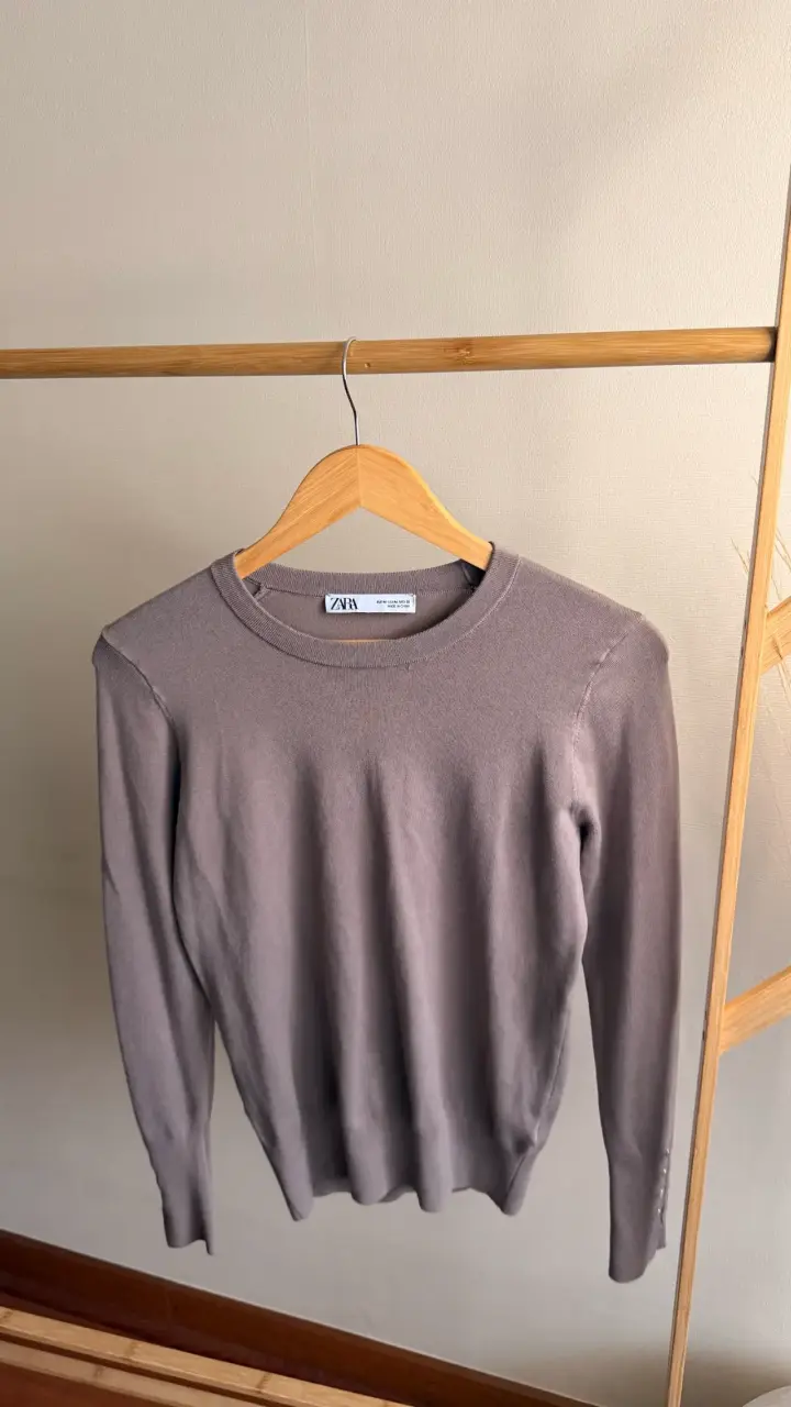 Suéter Zara Mujer Color Beige - 1