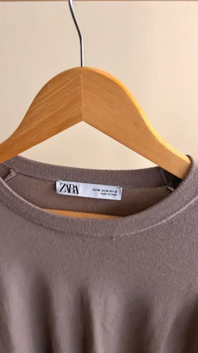 Suéter Zara Mujer Color Beige - miniatura 3