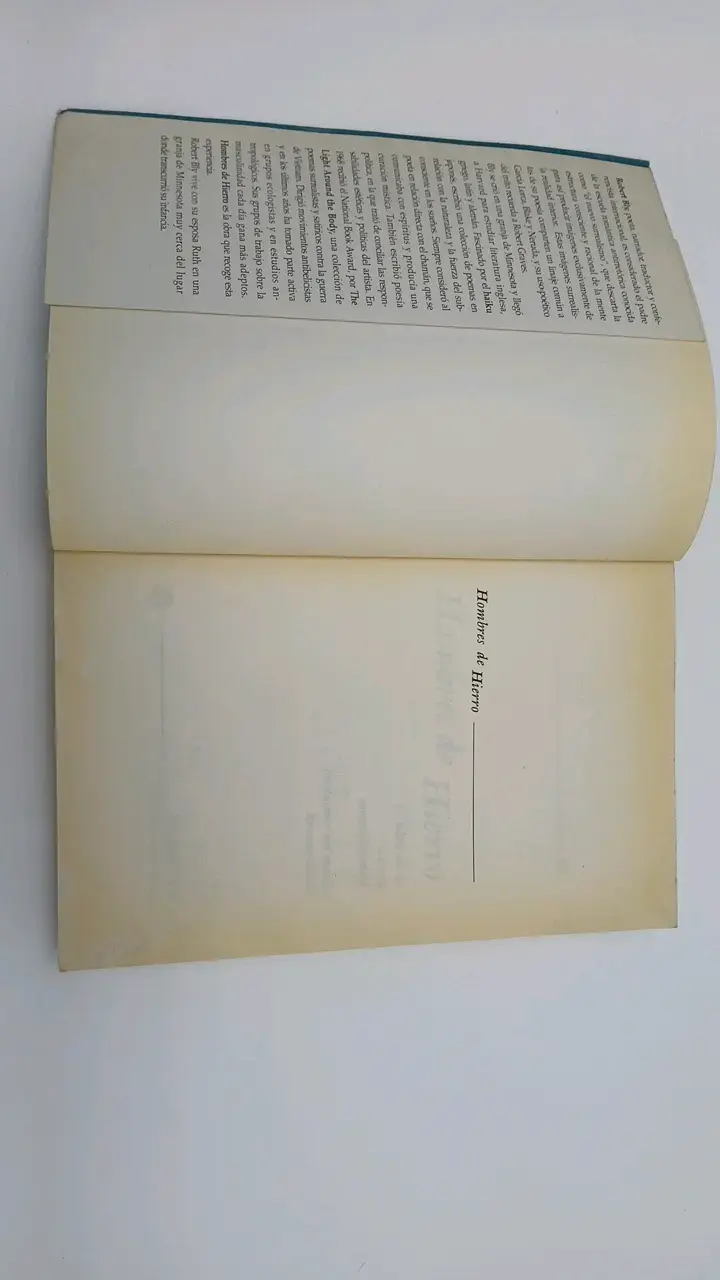 Libro Hombres de Hierro de Robert Bly - 2