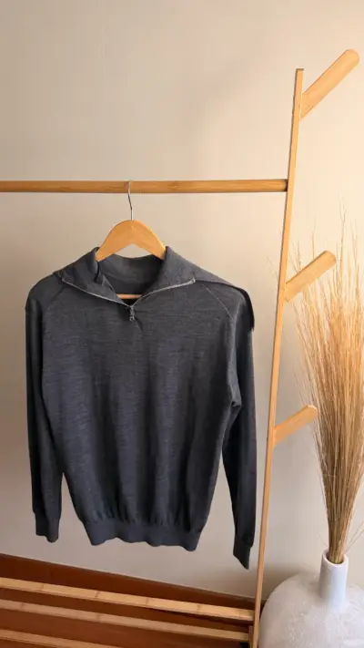Suéter gris con cierre Alexander Wang - miniatura 1