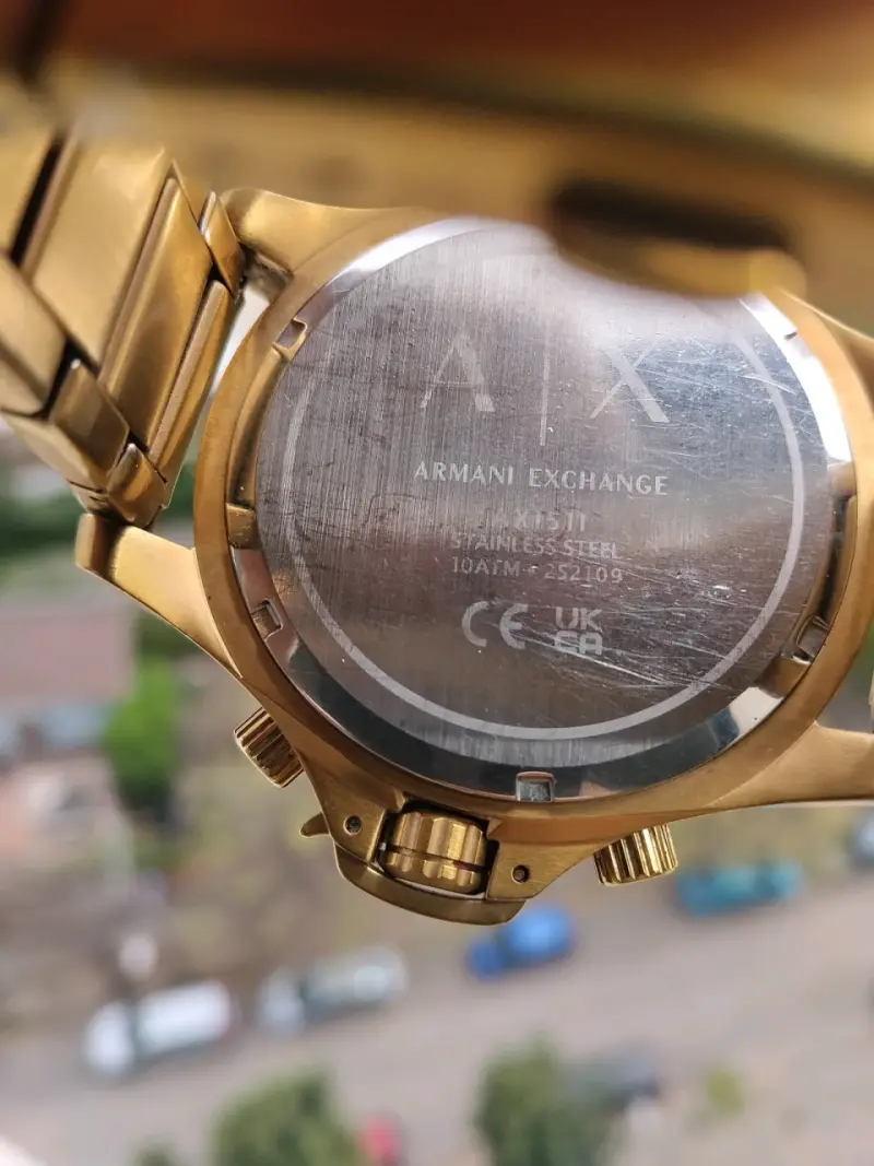 Reloj Armani Exchange dorado cronógrafo - 2