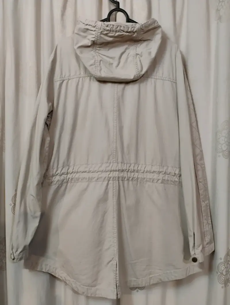 Chaqueta beige con capucha para mujer Talla L - 2