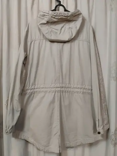 Chaqueta beige con capucha para mujer Talla L - miniatura 2