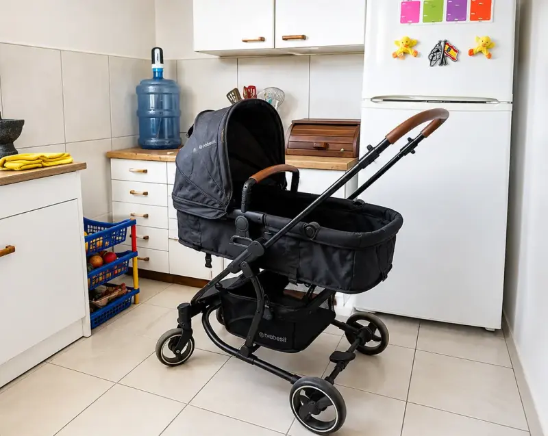 Coche de bebé Bebesit plegable negro - 1