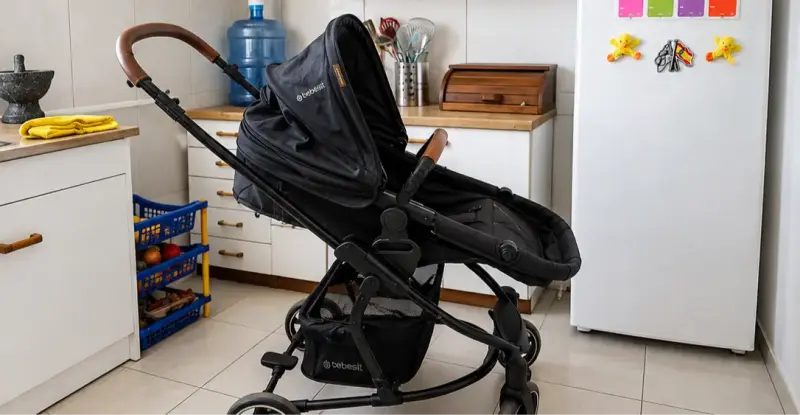 Coche de bebé Bebesit plegable negro - 2