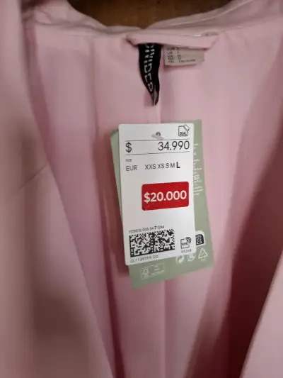 Blazer beige y rosado elegante para mujer talla XL - miniatura 6