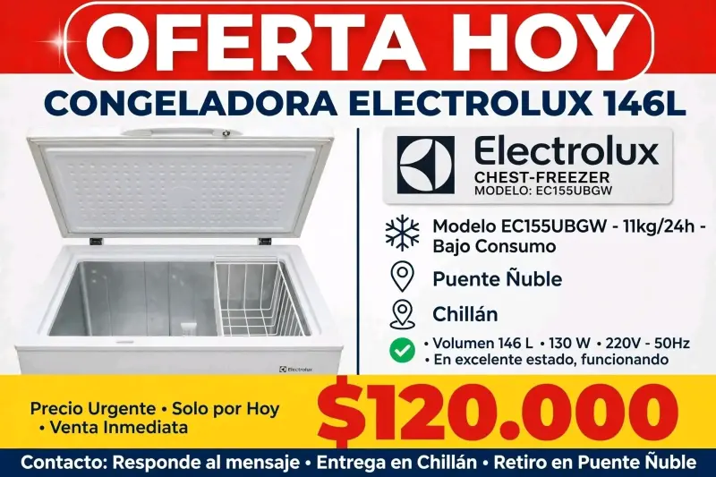 Congelador Electrolux 146L en buen estado - 4