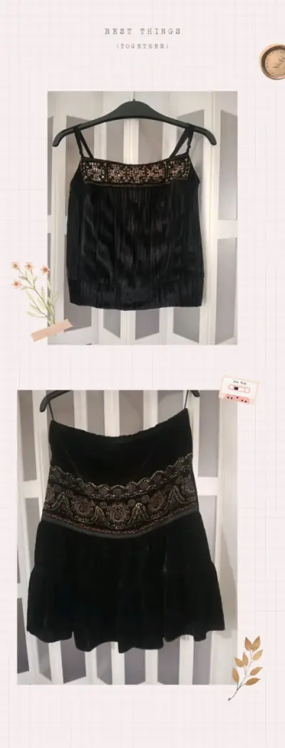 Vestido negro con bordado en lentejuelas - miniatura 7