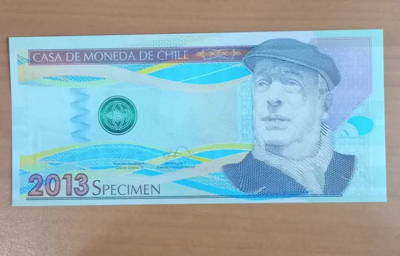Billete de Muestra Casa de Moneda de Chile 2013 - 2