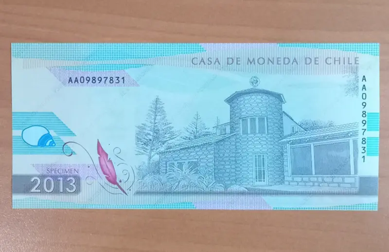 Billete de Muestra Casa de Moneda de Chile 2013 - 3