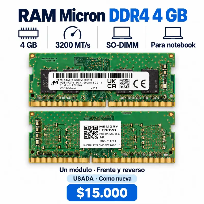 RAM Micron 4 GB DDR4-3200 notebook USADA