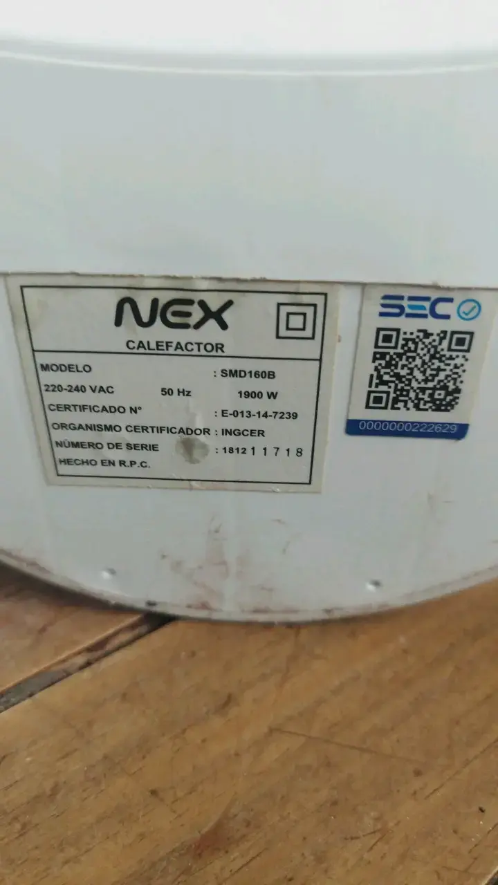 Calefactor eléctrico Nex SMD1608 1000W - 2