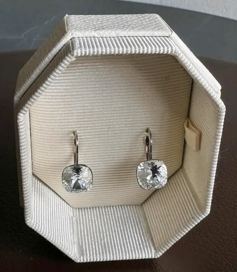 Aros Swarovski con cristales brillantes - 2