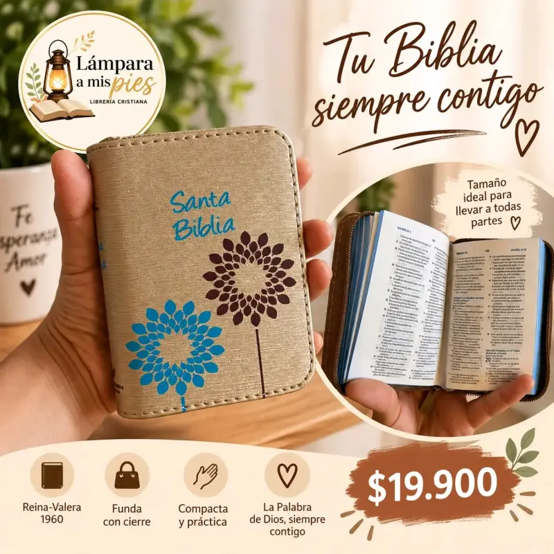 Biblia compacta Reina-Valera 1960 con funda - 1