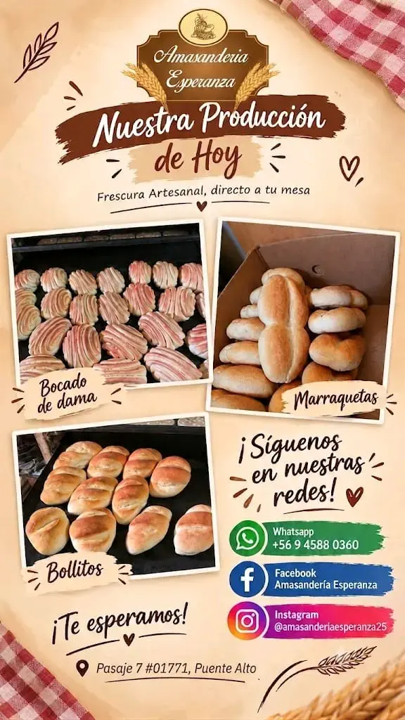Pan artesanal fresco de Amasandería Esperanza