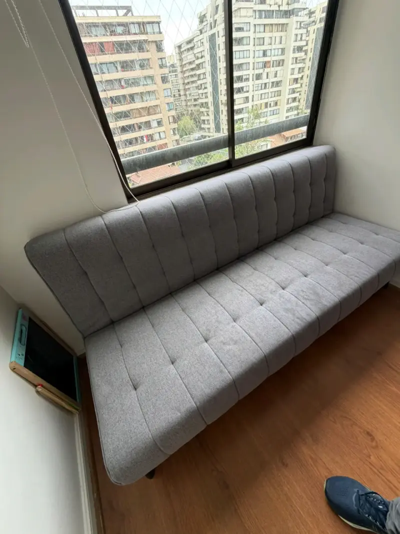 Futón cama gris moderno en buen estado - 2