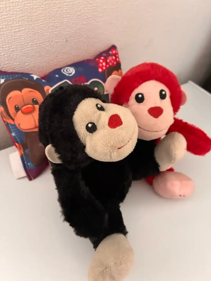 Peluches de monos con cojín decorativo - 3