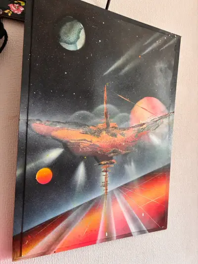 Cuadro de arte espacial con planetas y cometas - miniatura 2