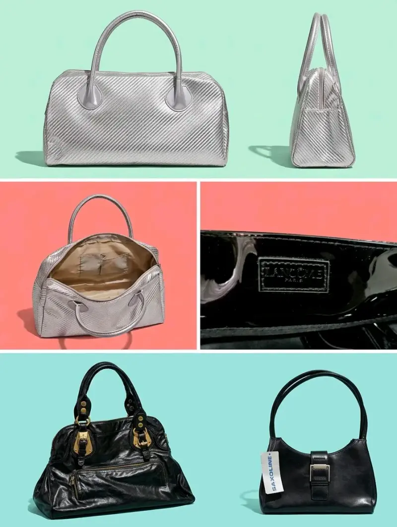 Bolso de mano plateado elegante