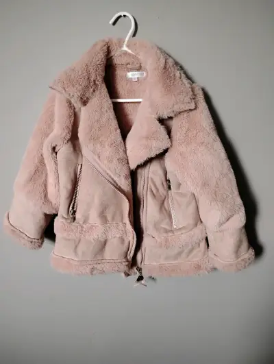 Chaqueta de peluche rosa para niña Limonada - miniatura 1