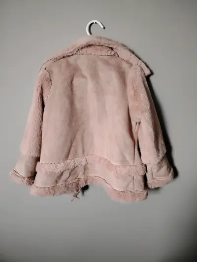 Chaqueta de peluche rosa para niña Limonada - miniatura 3