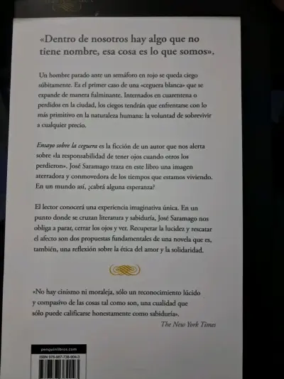 Libro 'Ensayo sobre la ceguera' de José Saramago - miniatura 2