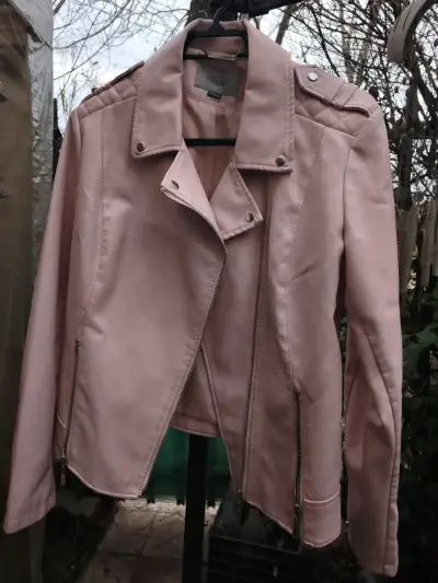 Chaqueta de cuero sintético rosa Apology London - miniatura 1
