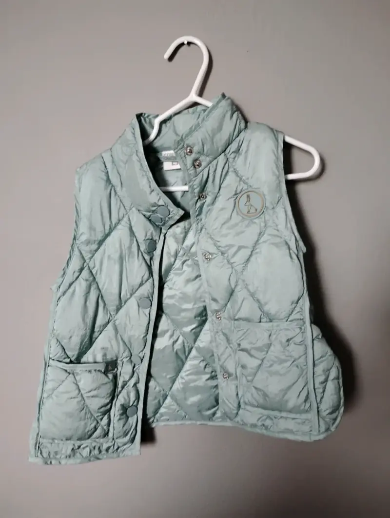 Chaleco acolchado verde Coniglio para niña - 1